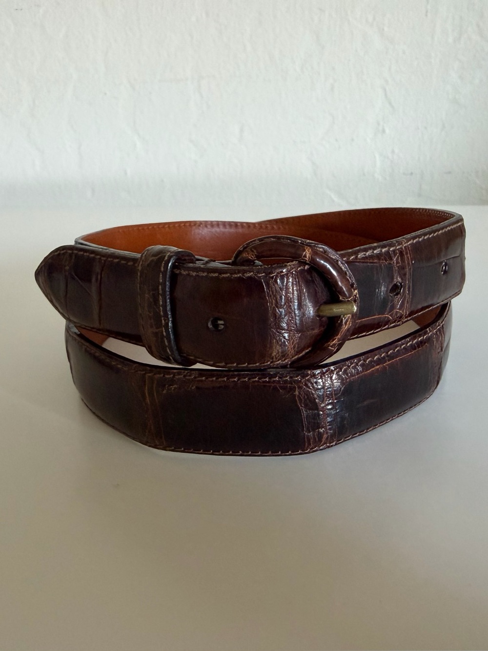 Ralph Lauren Brown women’s Waist Alligator Leather Belt size 30